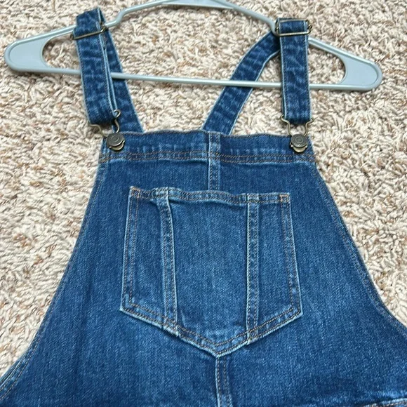 Old Navy Classic Blue Denim Overalls, 6, straight leg - Picture 3 of 8